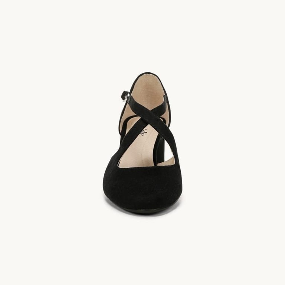 LifeStride Tracy Black Micro Strappy Block Heel Pump Shoes Sz 7.5M NEW - Picture 8 of 11